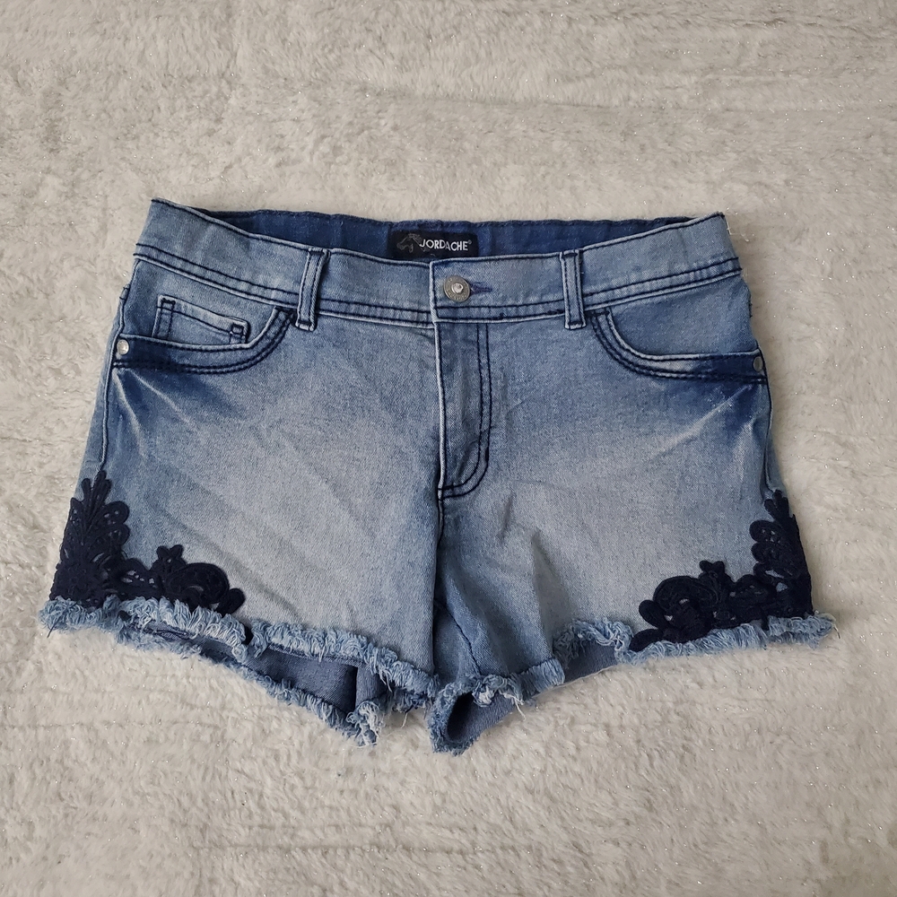 Jordache Light Blue Shorts with Lace Trim